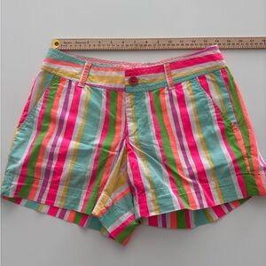 Lilly Pulitzer Callahan Shorts Size 2 with Rainbow Stripes